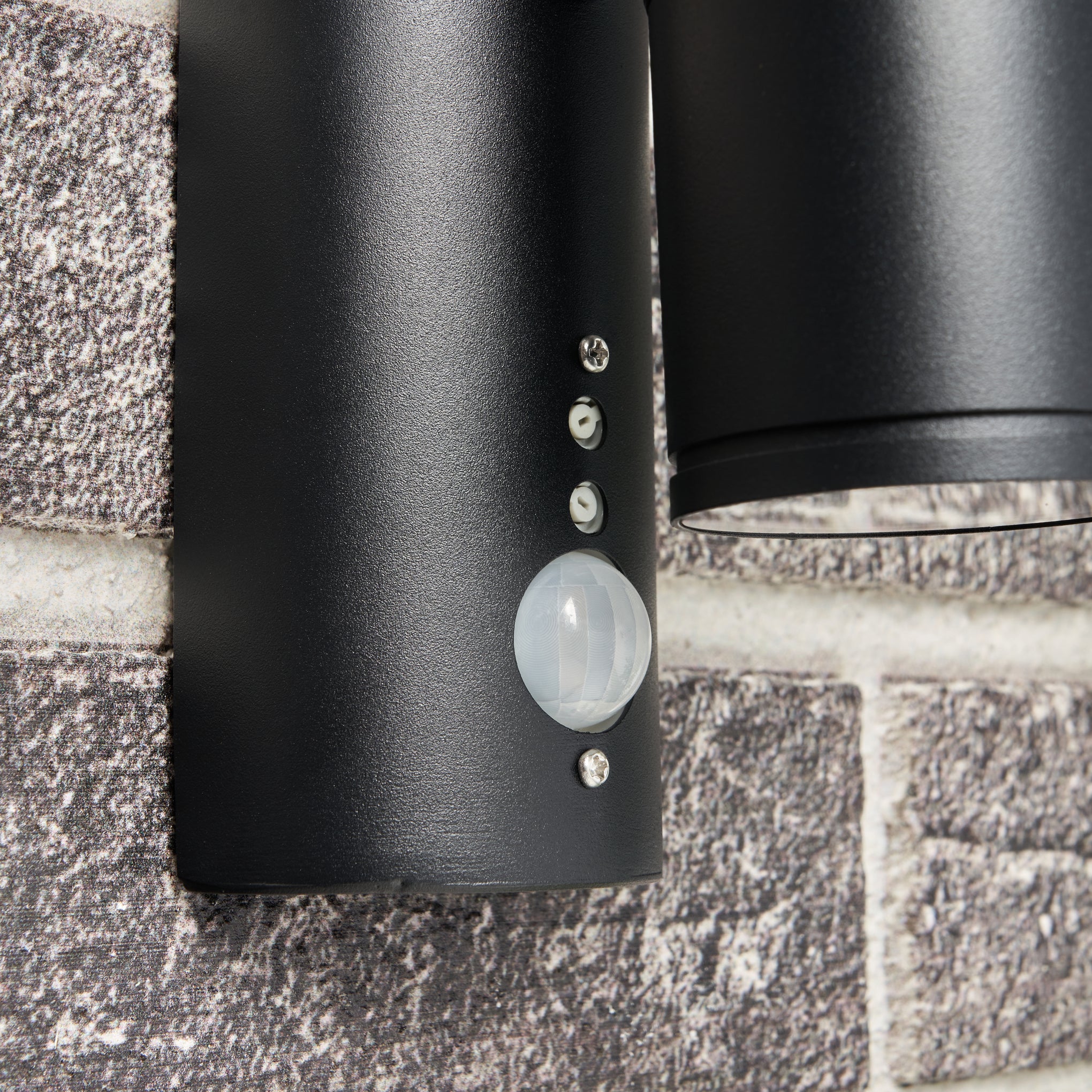 Forum CZ-29319-BLK Islay 2 x GU10 Up / Down Wall Light with PIR IP44 Black