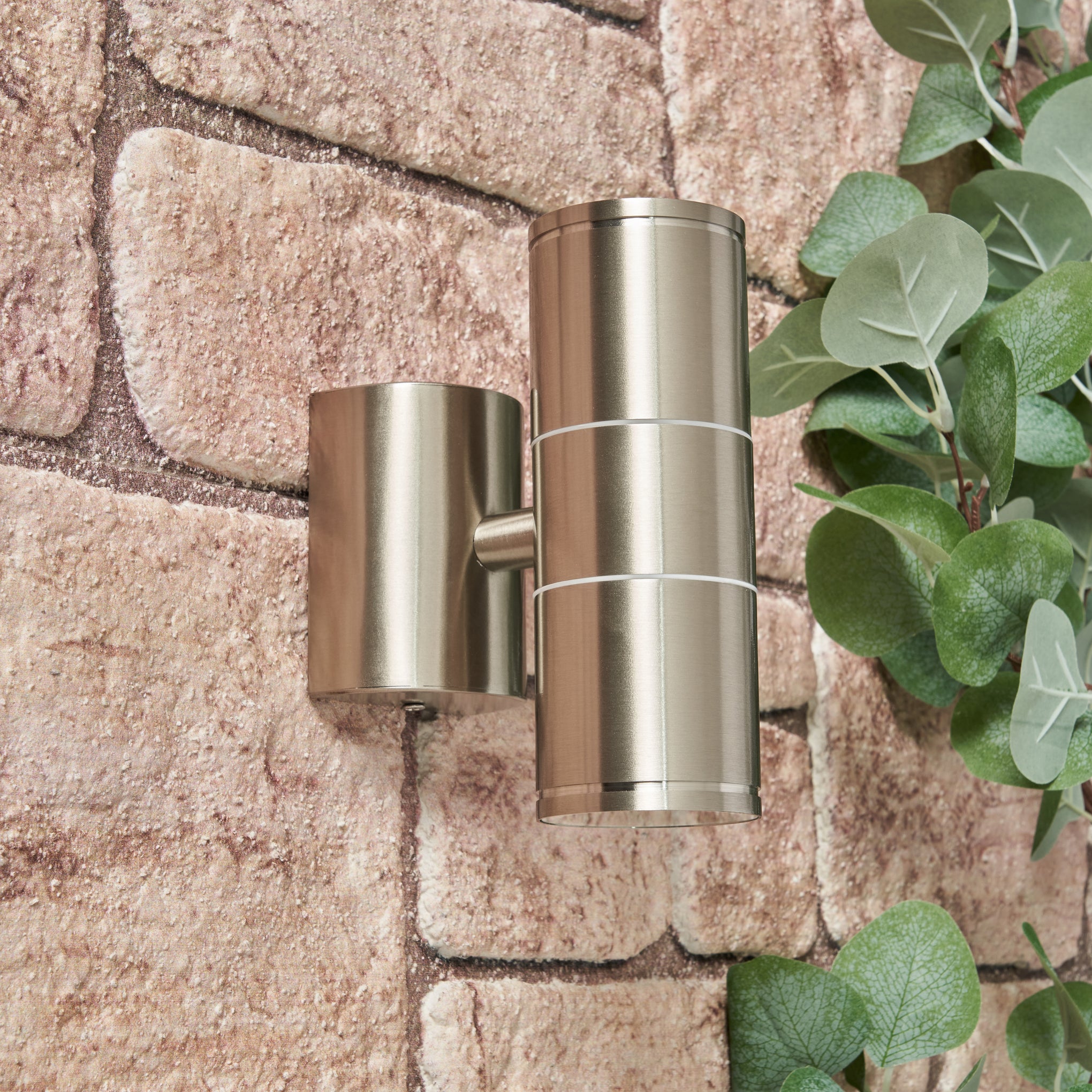 Forum CZ-29320-SST Islay 2 x GU10 Up / Down Wall Light IP44 Stainless Steel