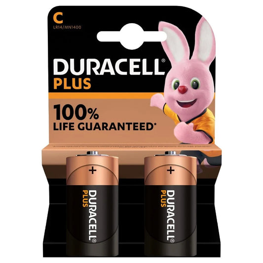 Duracell Plus Power MN1400B2 C Type 2 Pack