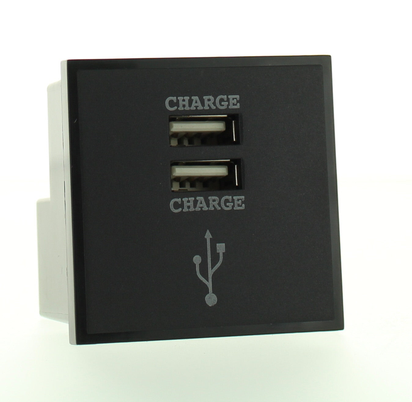 Euro USB2B Twin USB Charging Module Black – ETC Electrical