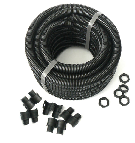 Term Tech M32CONN-PK 32mm PVC Corrugated Conduit Pack with 5 Split Gla ...