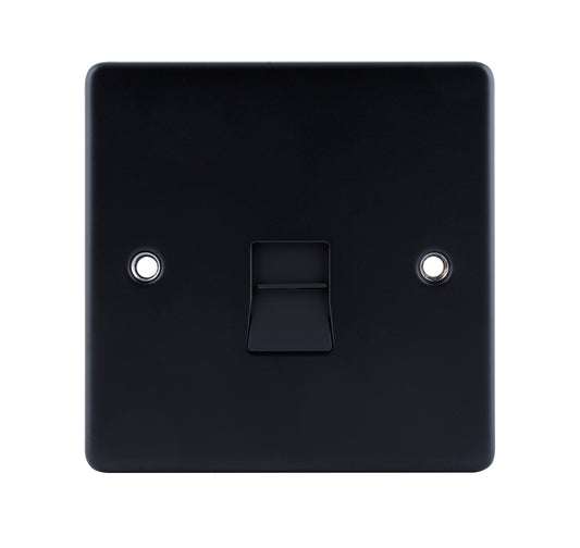 Niglon D-BT1S-MBB 1 Gang Secondary Telephone Outlet Matt Black