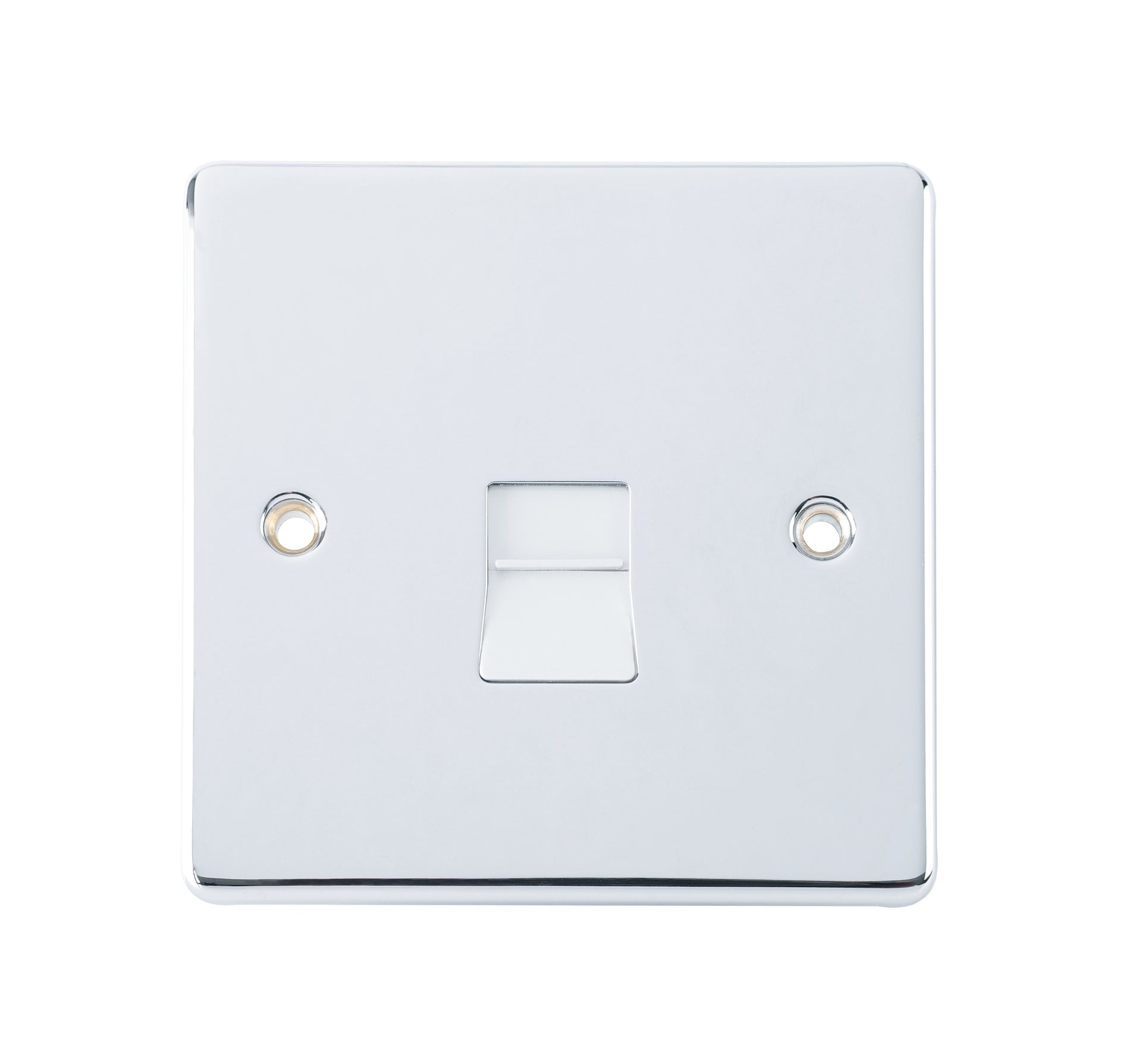 Niglon D-BT1M-PCW 1 Gang Master Telephone Outlet Polished Chrome White Insert