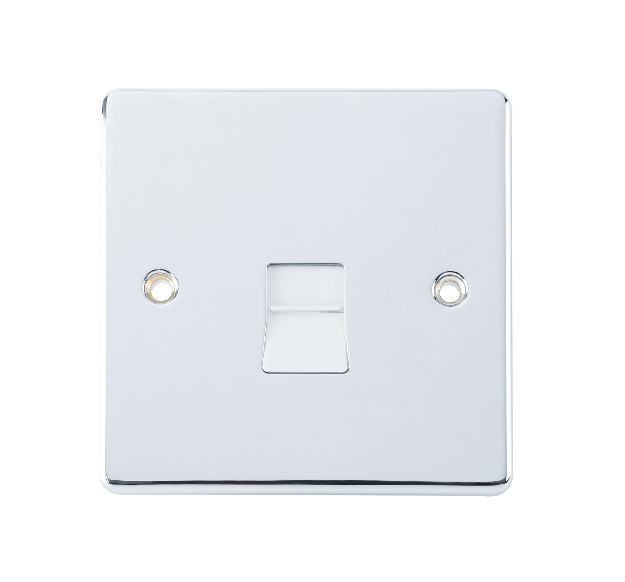 Niglon D-BT1M-PCW 1 Gang Master Telephone Outlet Polished Chrome White Insert