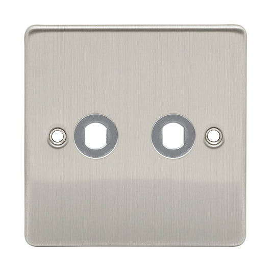 Niglon D-DP2-BC 2 Gang Dimmer Faceplate Brushed Chrome