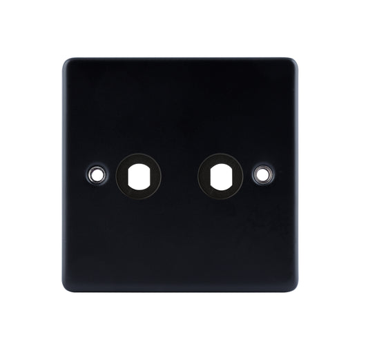 Niglon D-DP2-MB 2 Gang Dimmer Faceplate Matt Black