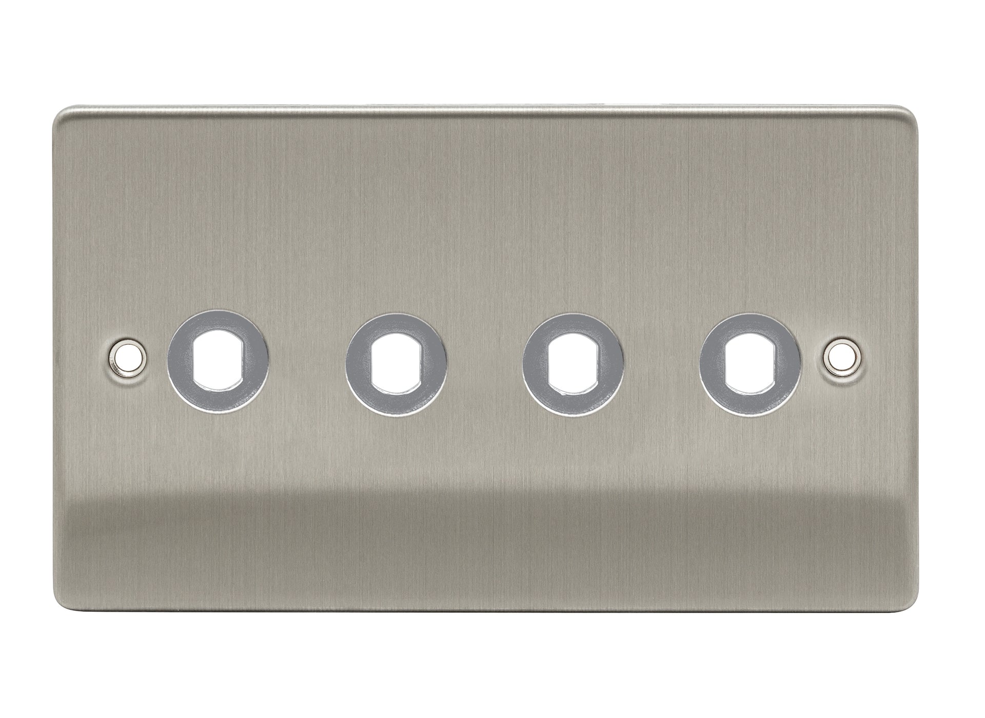 Niglon D-DP4-BC 4 Gang Dimmer Faceplate Brushed Chrome