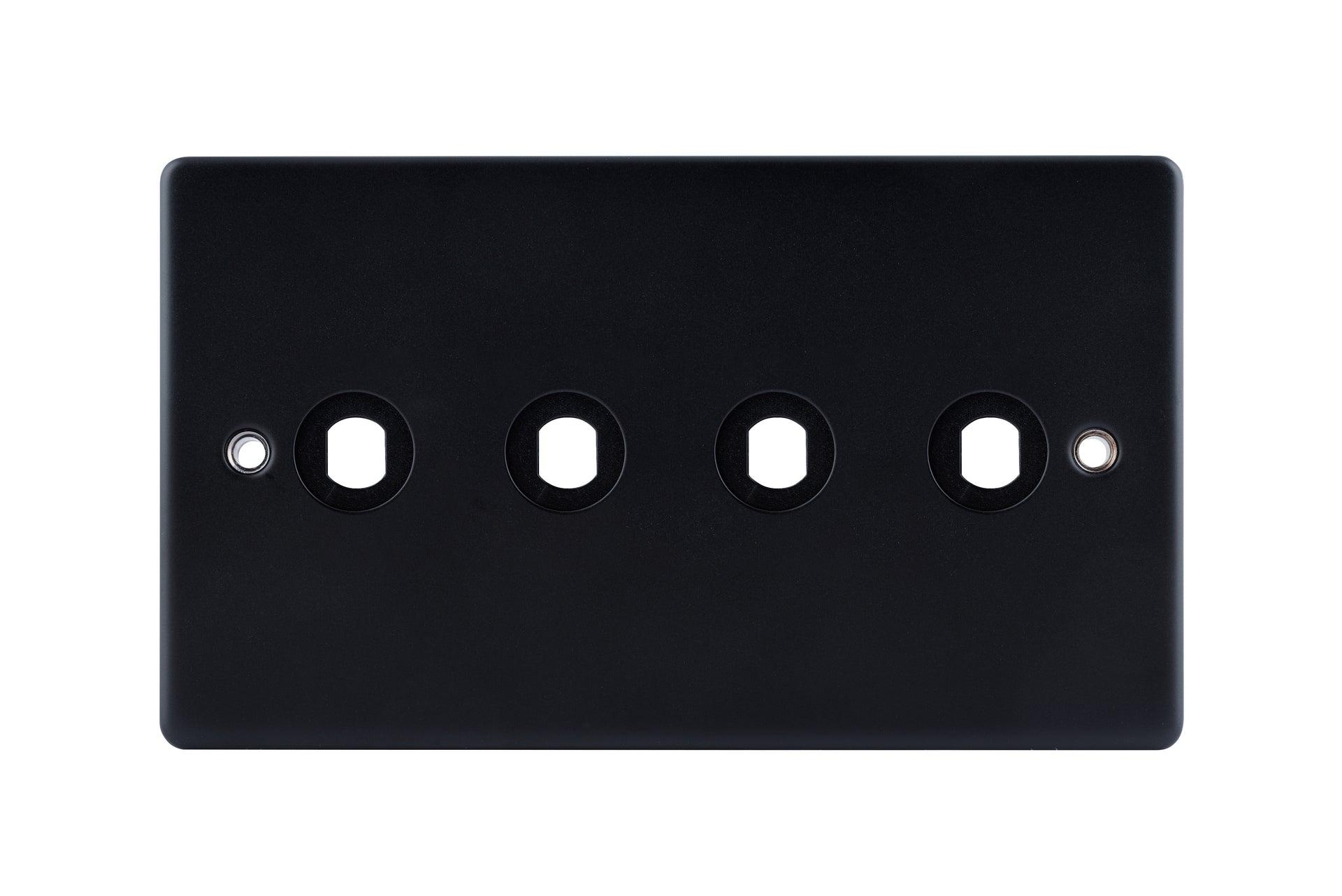 Niglon D-DP4-MB 4 Gang Dimmer Faceplate Matt Black