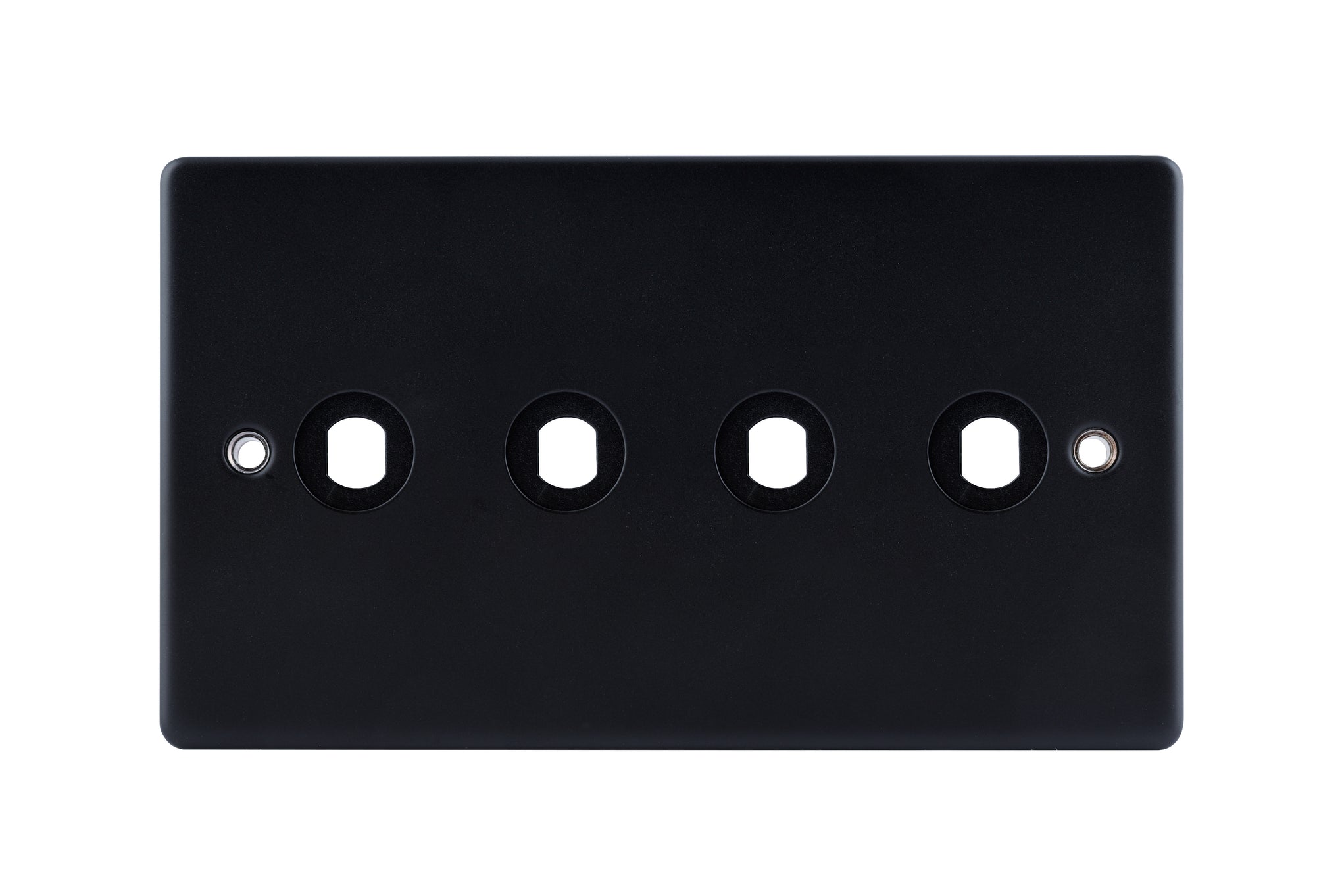Niglon D-DP4-MB 4 Gang Dimmer Faceplate Matt Black
