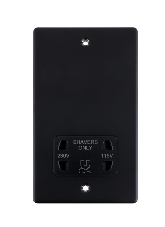 Niglon D-DVSS-MBB 115/230V Shaver Socket Matt Black