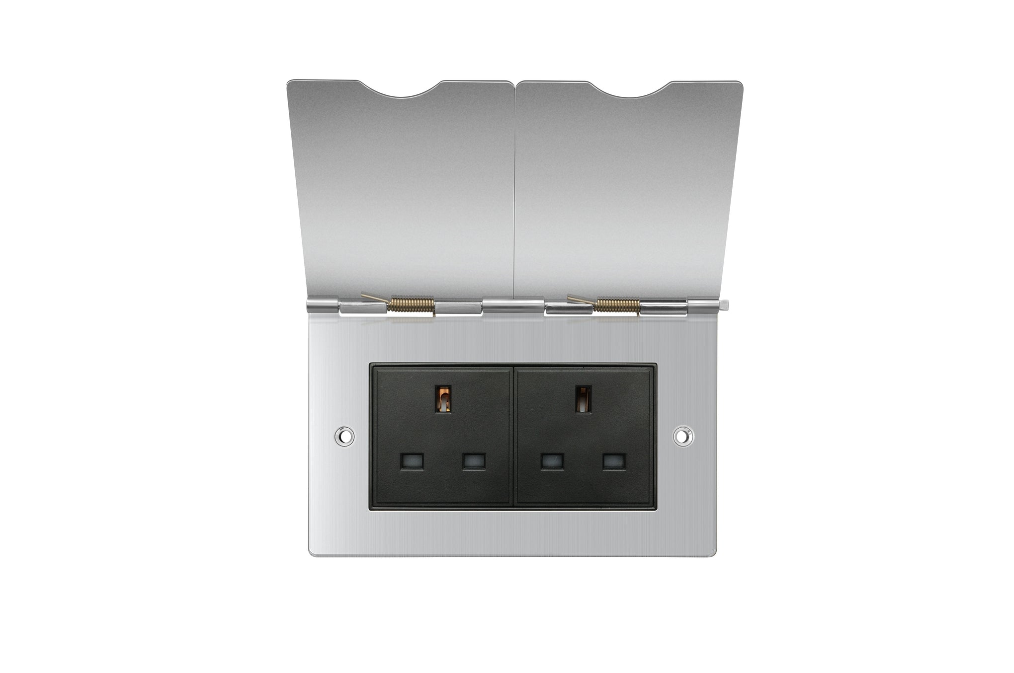 Niglon D-FS132-BC 2 Gang 13A Unswitched Socket Brushed Chrome