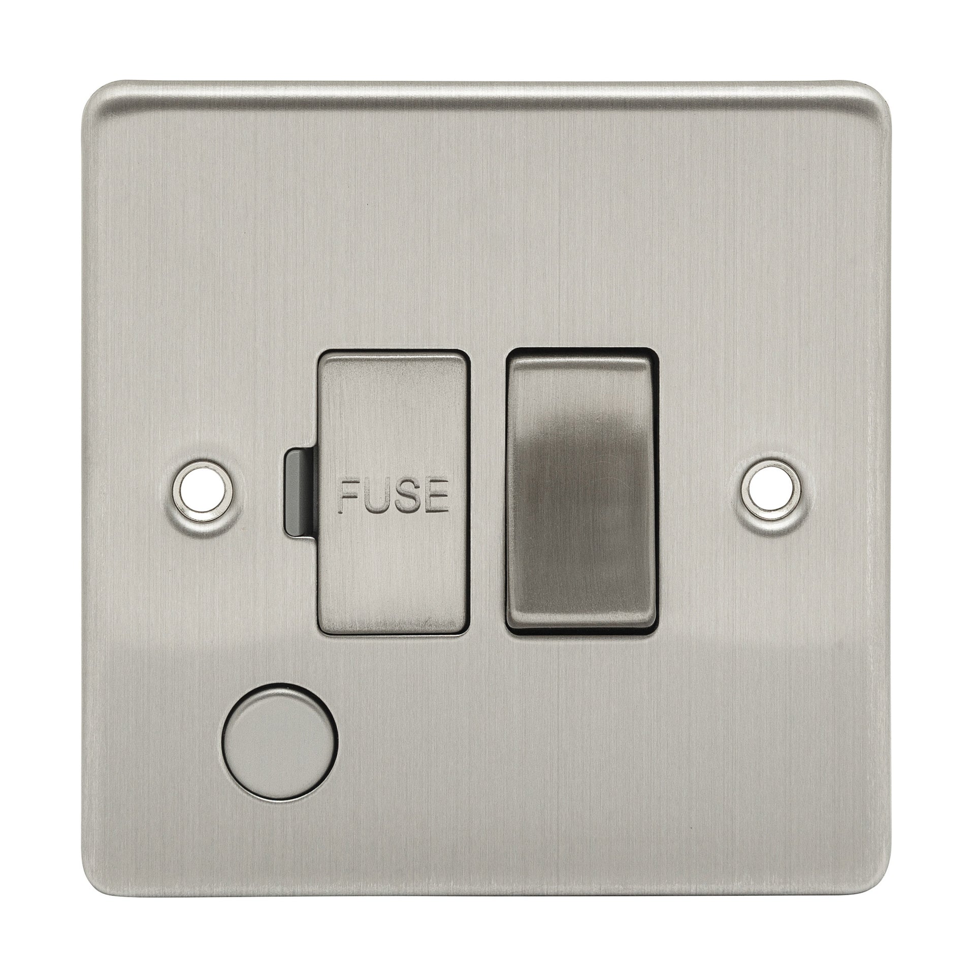 Niglon D-FS13DPF-BCM 13A Switched Spur with Flex Outlet Brushed Chrome