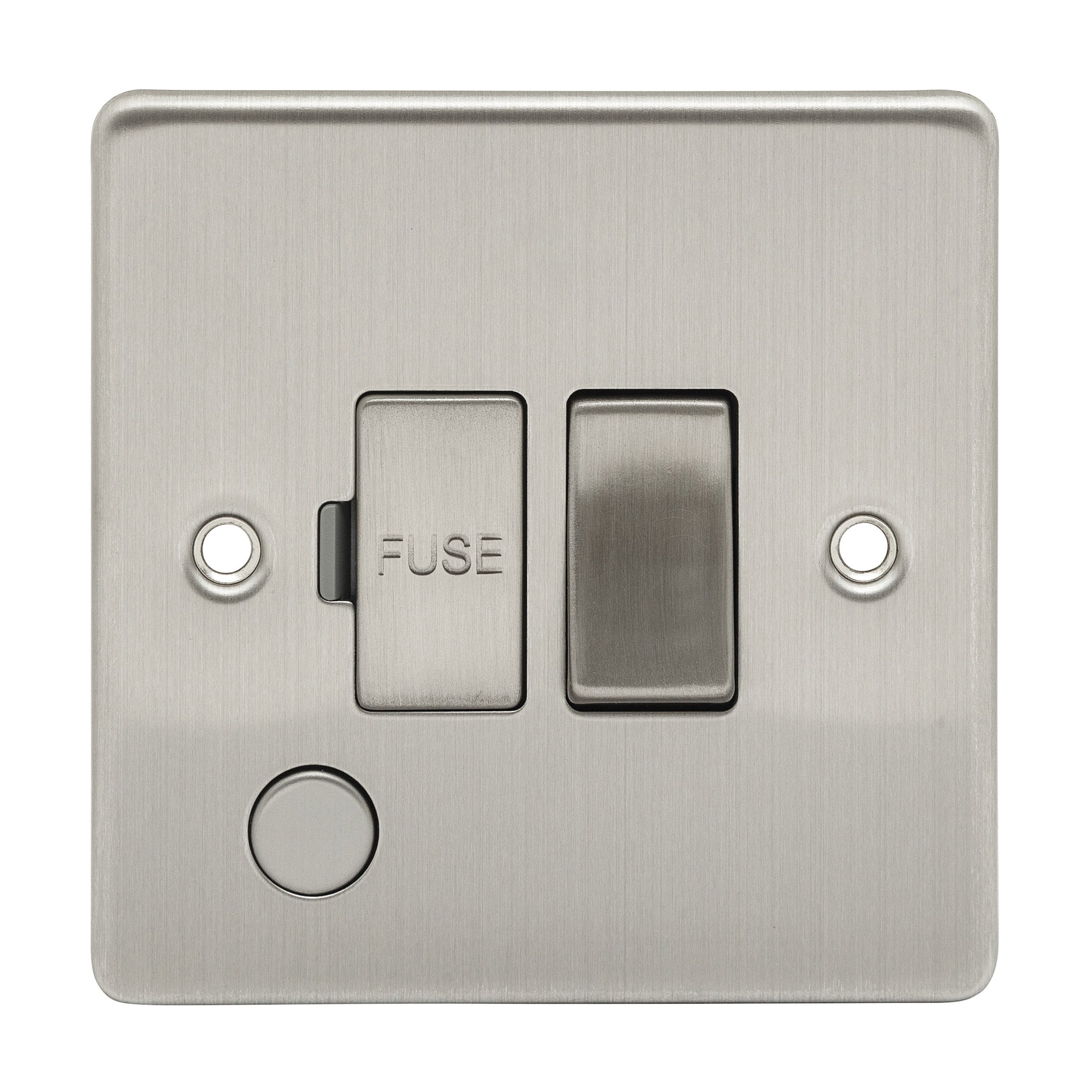 Niglon D-FS13DPF-BCM 13A Switched Spur with Flex Outlet Brushed Chrome