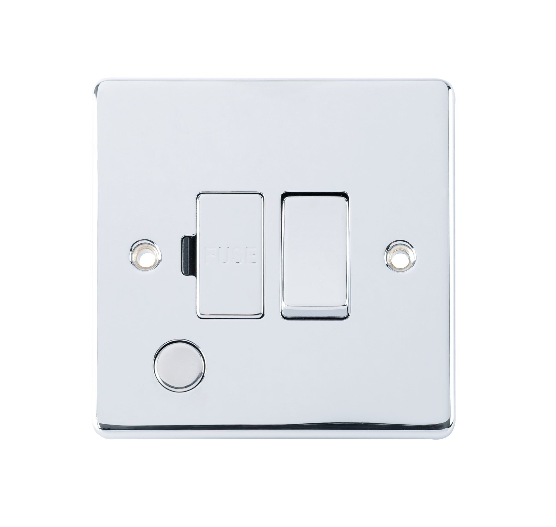 Niglon D-FS13DPF-PCM 13A Switched Spur with Flex Outlet Polished Chrome
