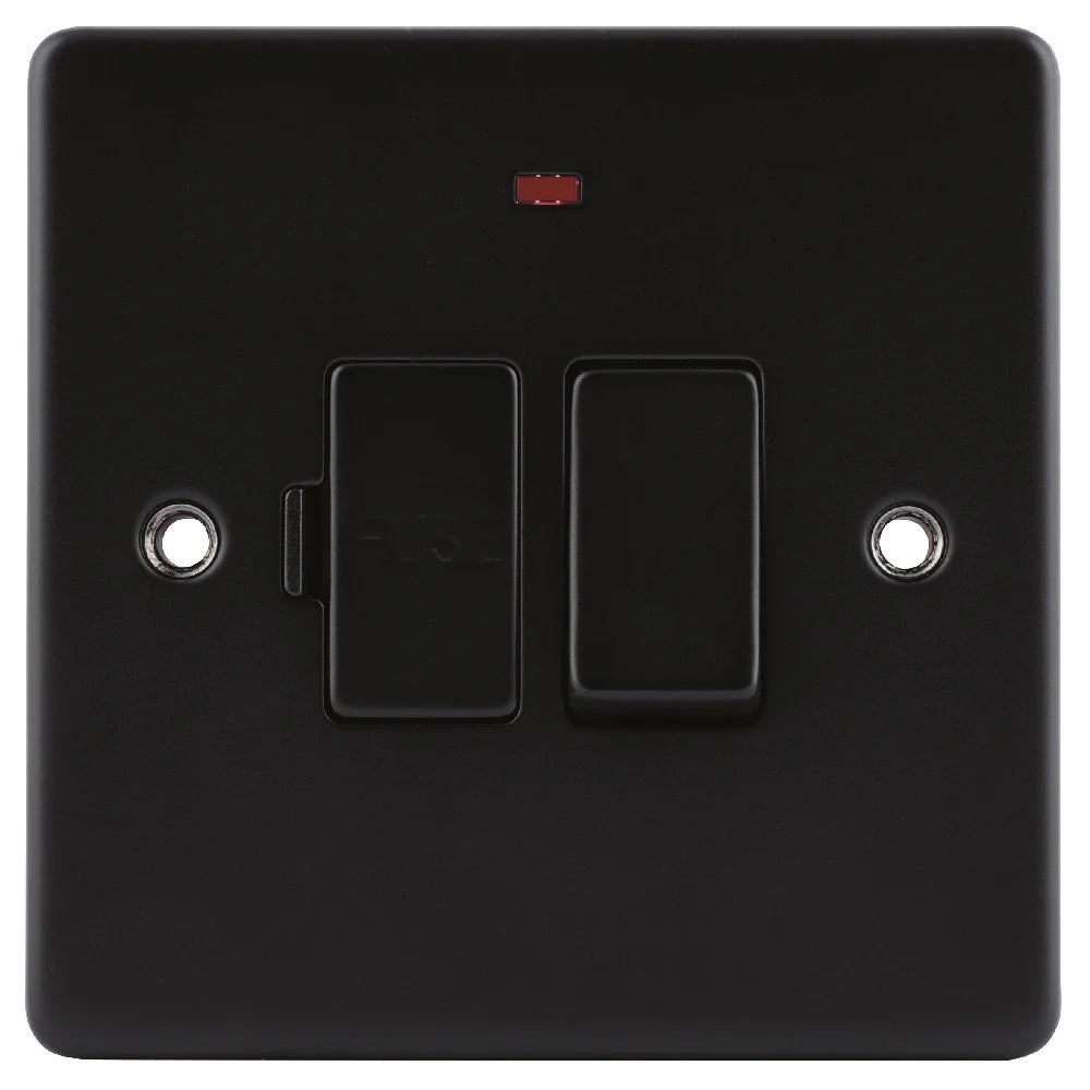 Niglon D-FS13DPN-MBM 13A Switched Spur with Neon Matt Black