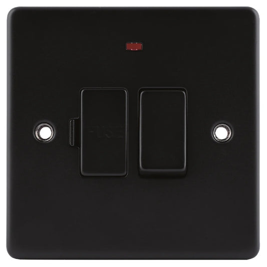 Niglon D-FS13DPN-MBM 13A Switched Spur with Neon Matt Black