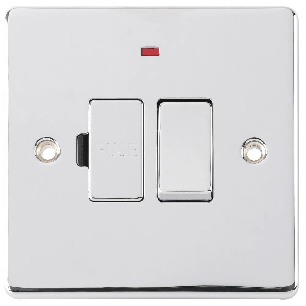 Niglon D-FS13DPN-PCM 13A Switched Spur with Neon Polished Chrome