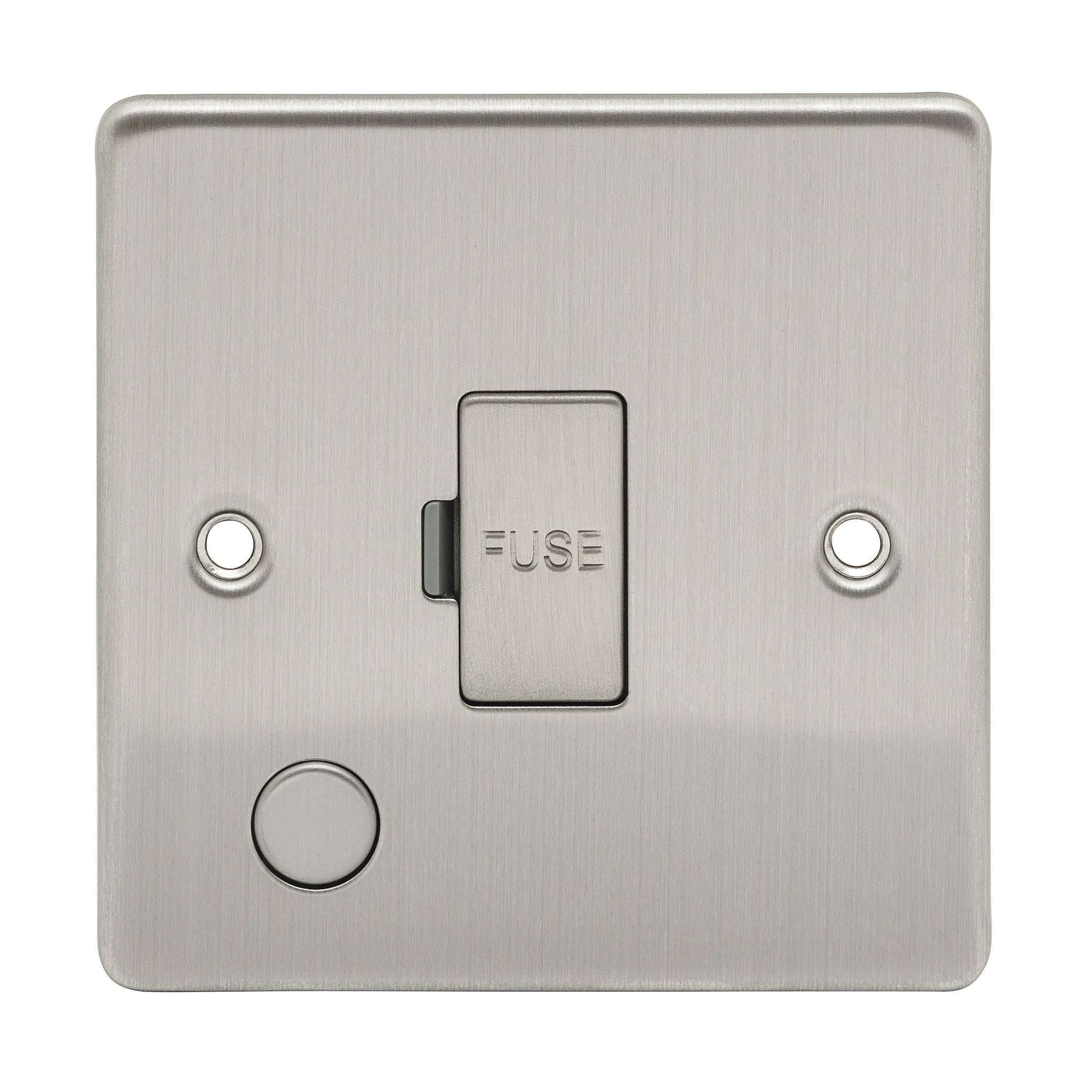 Niglon D-FS13F-BCM 13A Unswitched Spur with Flex Outlet Brushed Chrome