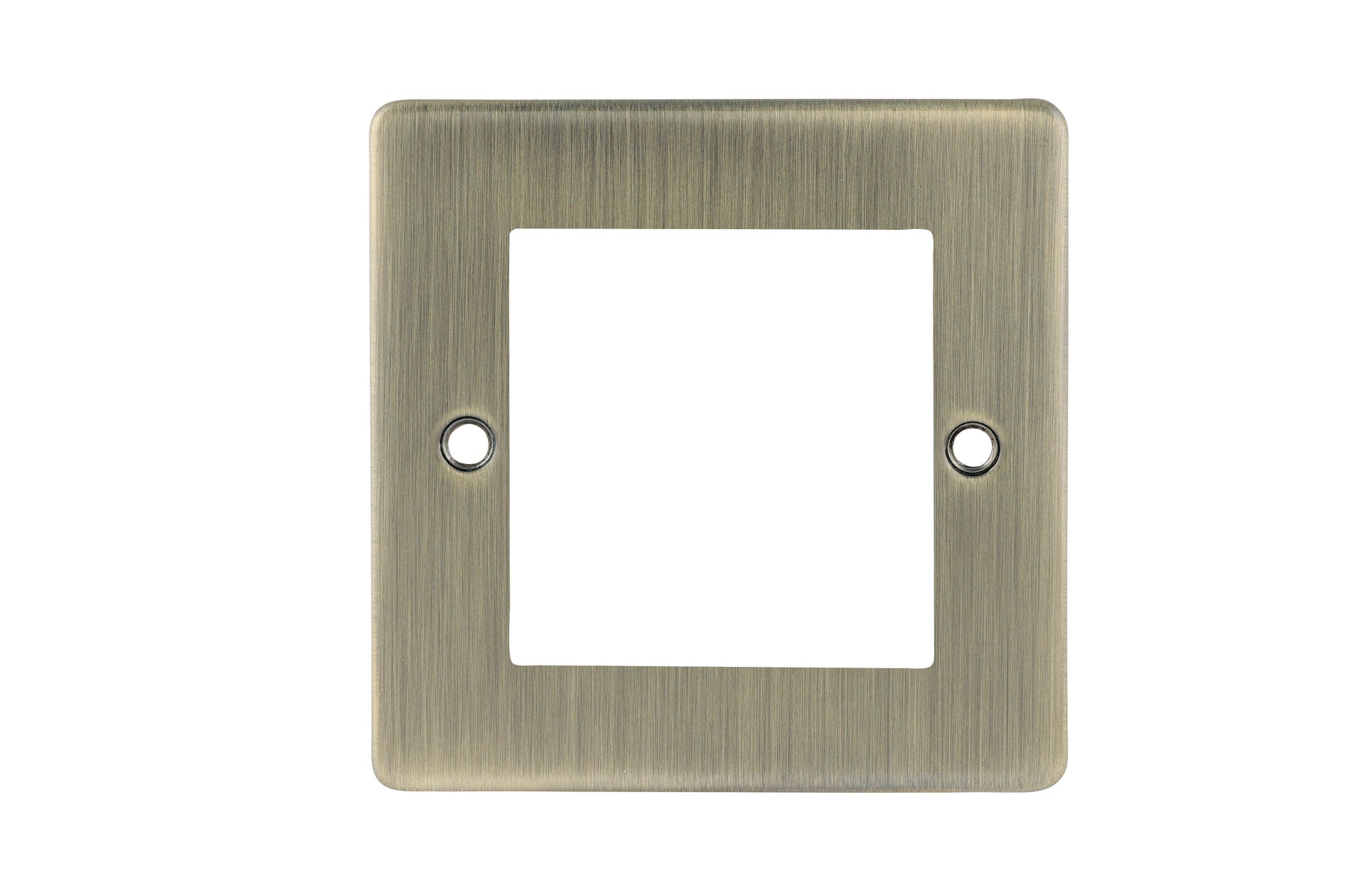 Niglon D-MP12-ABM Premium Edge S 1 Gang 2 Module Euromodule Faceplate Antique Brass