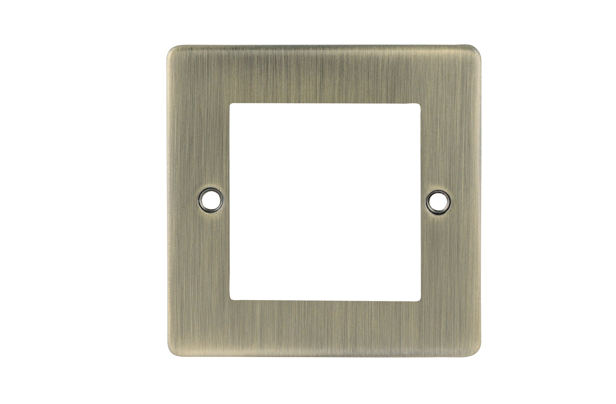 Niglon D-MP12-ABM Premium Edge S 1 Gang 2 Module Euromodule Faceplate Antique Brass