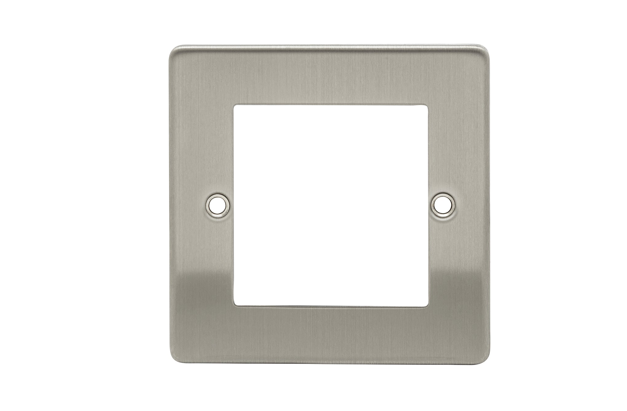 Niglon D-MP12-BCM 1 Gang 2 Module Euromodule Faceplate Brushed Chrome