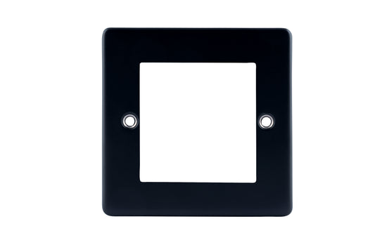 Niglon D-MP12-MBM Premium Edge S 1 Gang 2 Module Euromodule Faceplate Matt Black