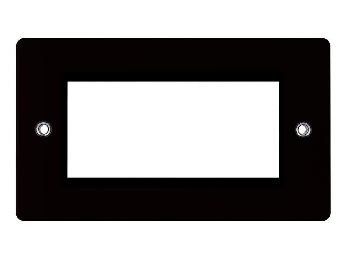 Niglon D-MP24-MBM Premium Edge S 2 Gang 4 Module Euromodule Faceplate Matt Black