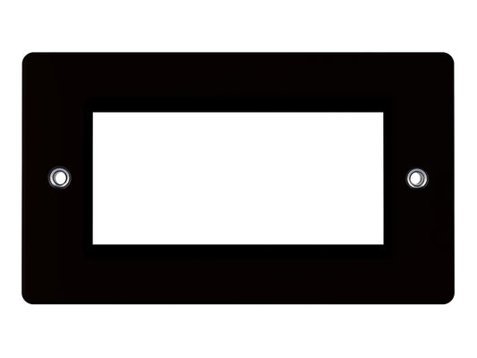 Niglon D-MP24-MBM Premium Edge S 2 Gang 4 Module Euromodule Faceplate Matt Black