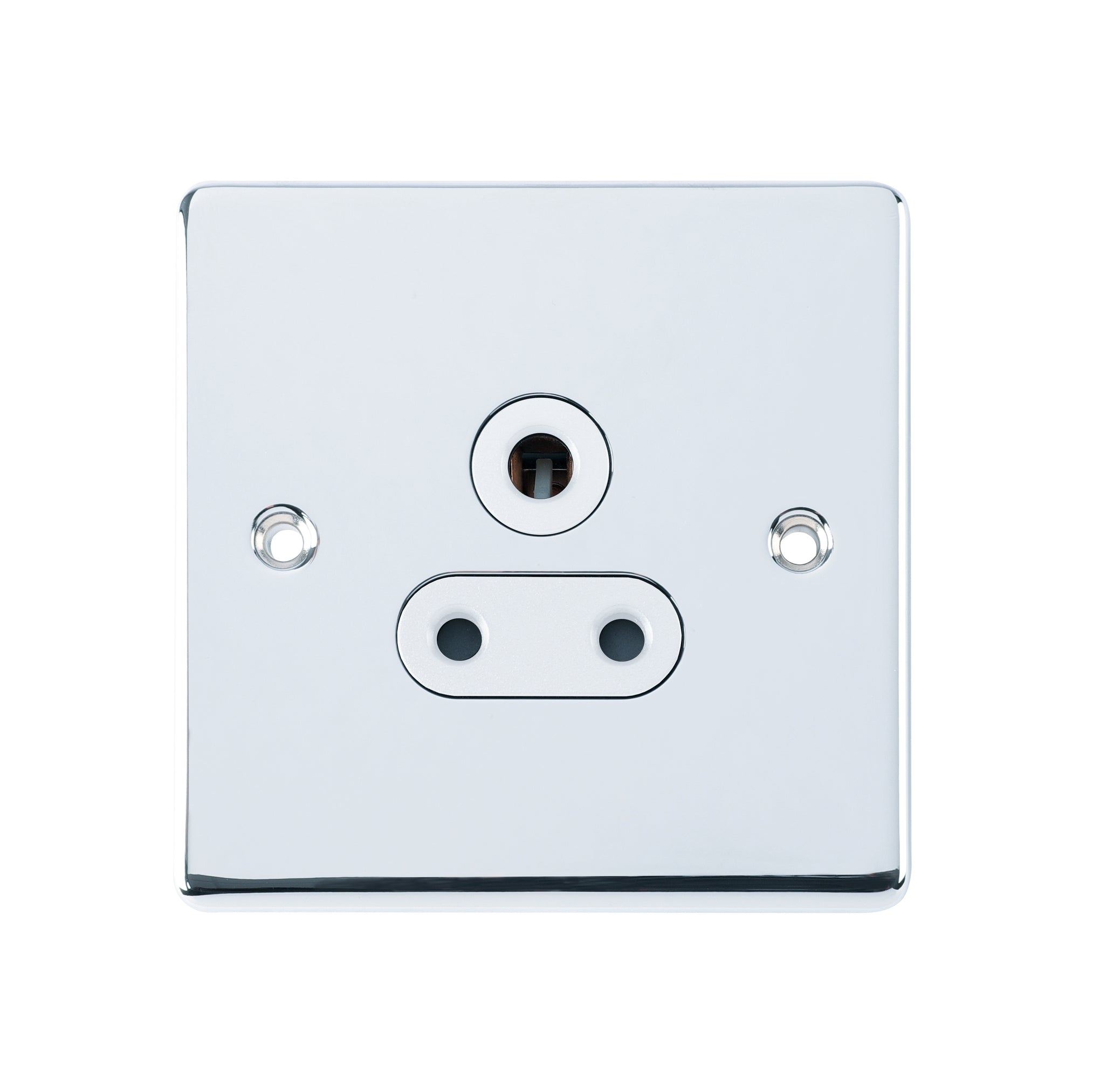 Niglon D-S51-PCW 1 Gang 5A Unswitched Socket Polished Chrome White Insert