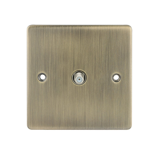 Niglon D-SAT1-ABB 1 Gang Satellite Outlet Antique Brass