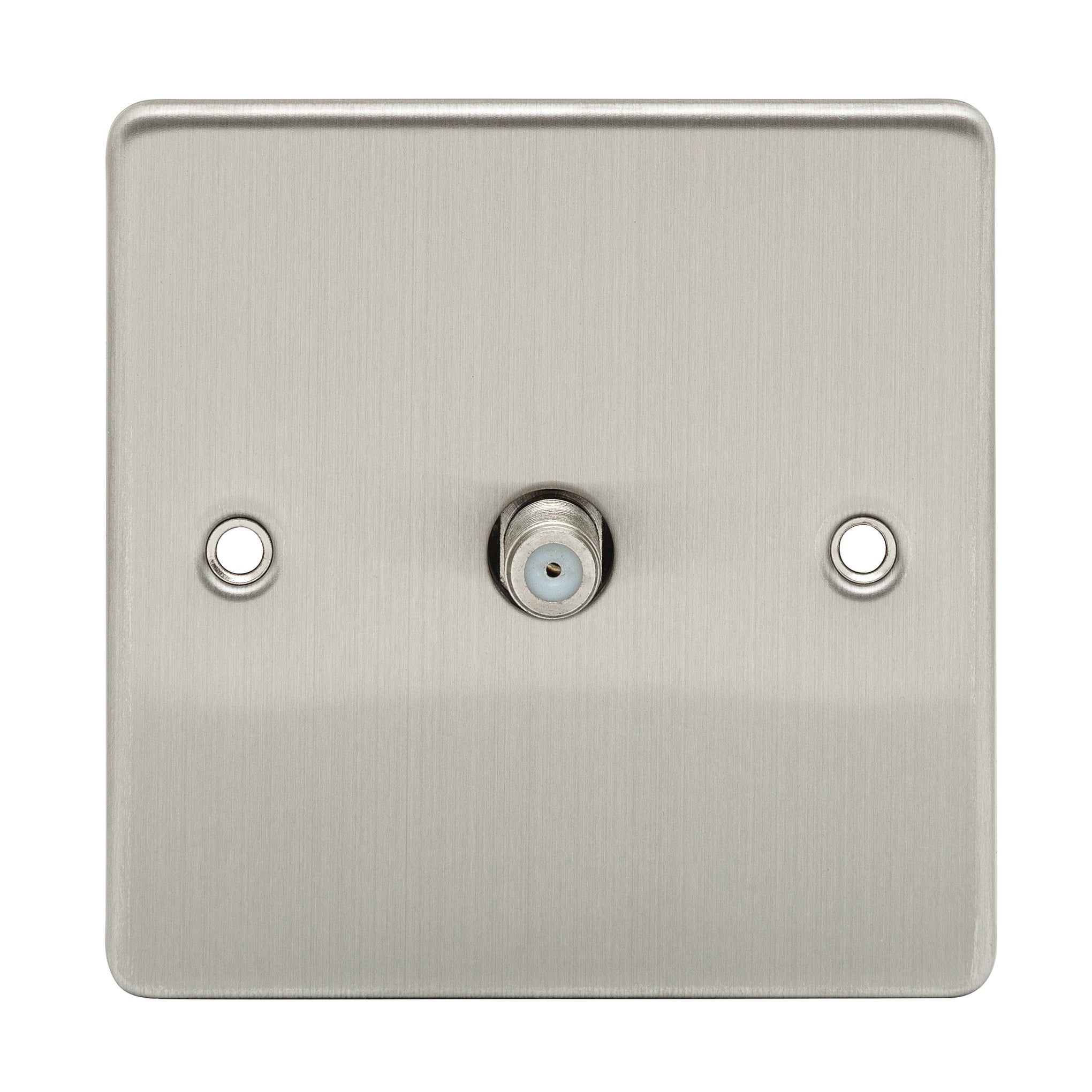 Niglon D-SAT1-BCG 1 Gang Satellite Outlet Brushed Chrome Grey Insert