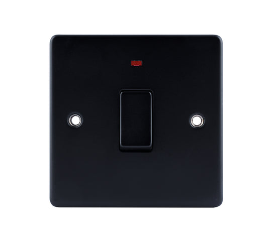 Niglon D-SP20DPN-MBM 1 Gang 20A DP Switch with Neon Matt Black