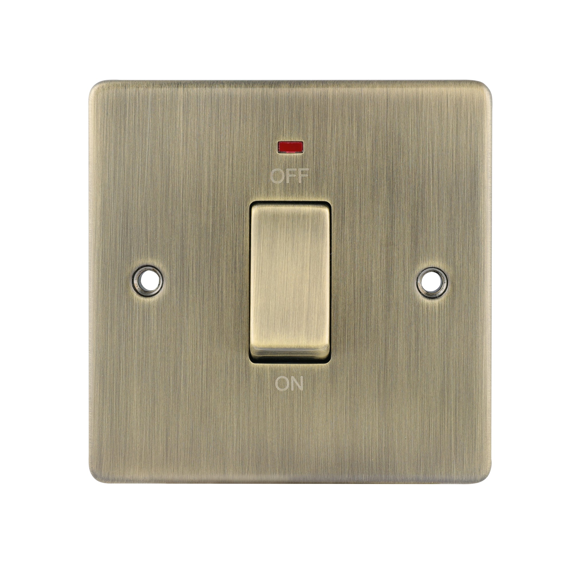 Niglon D-SP45DPN-ABM 1 Gang 45A DP Switch with Neon Antique Brass