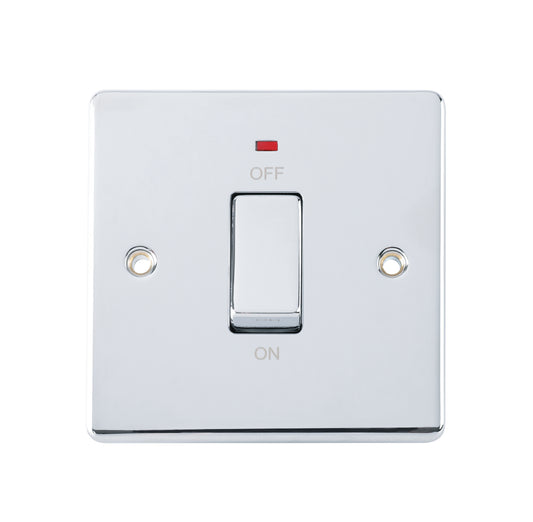 Niglon D-SP45DPN-PCM 1 Gang 45A DP Switch with Neon Polished Chrome