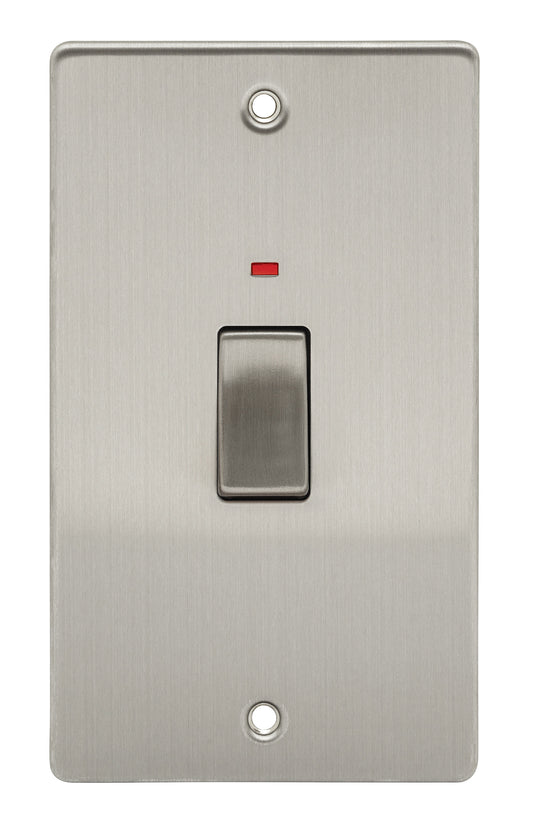 Niglon D-SP45LDPN-BCM 2 Gang 45A DP Switch with Neon Brushed Chrome