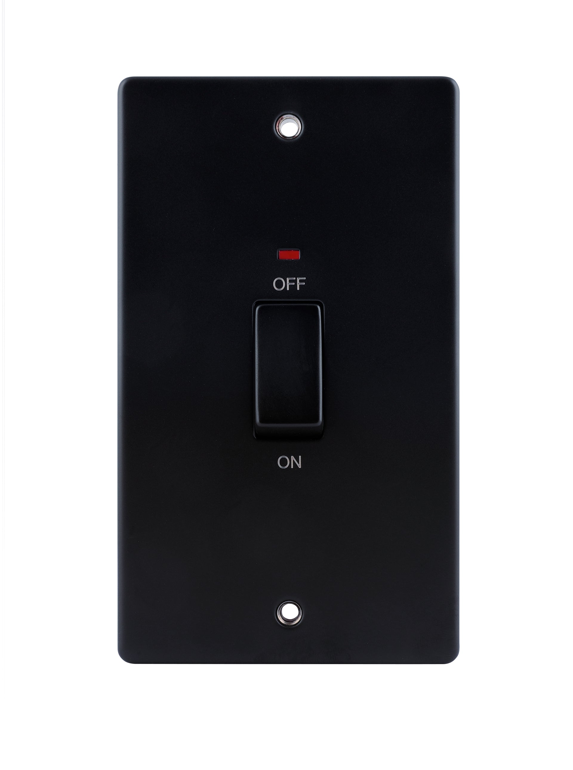 Niglon D-SP45LDPN-MBM 2 Gang 45A DP Switch with Neon Matt Black