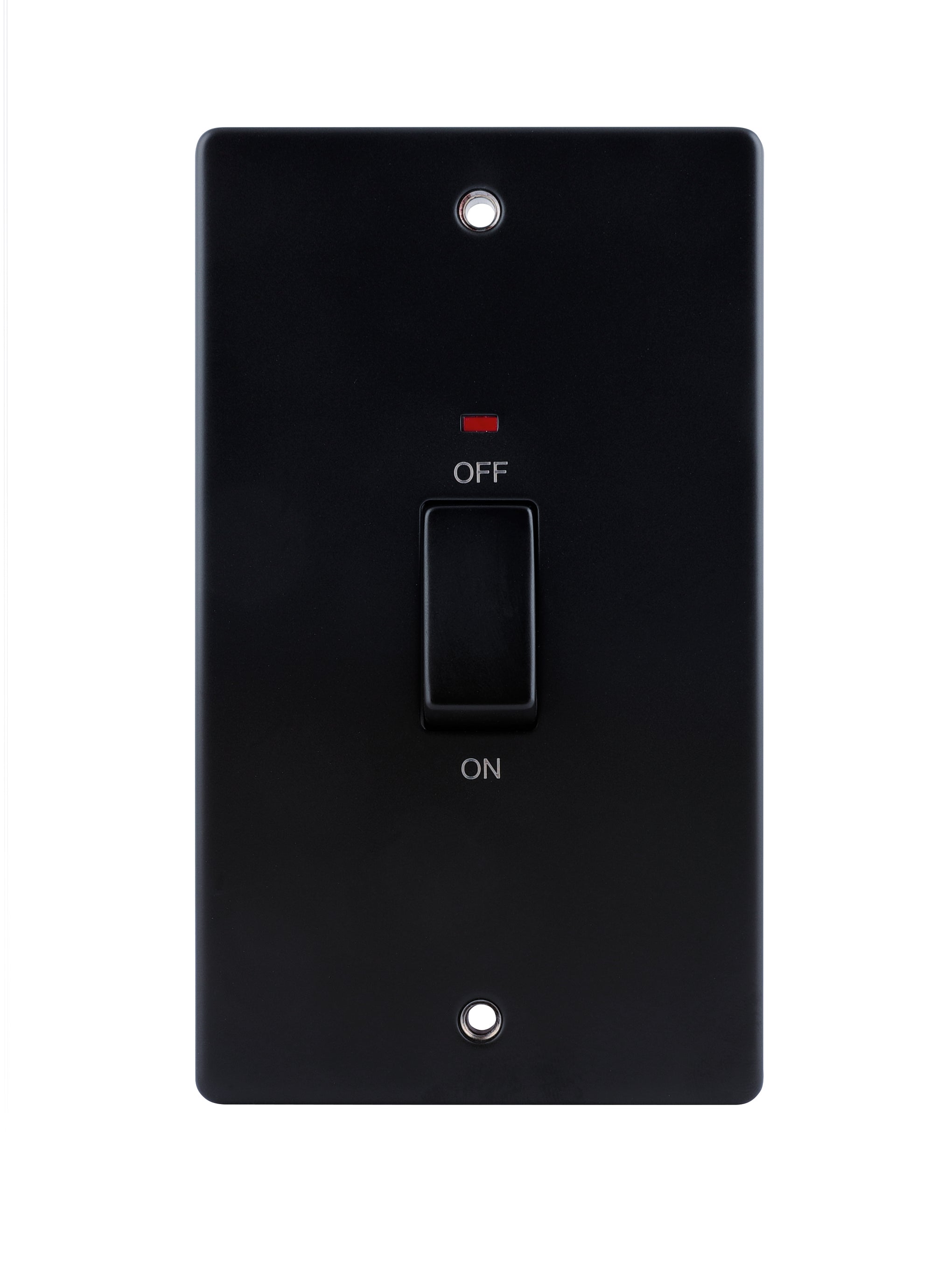 Niglon D-SP45LDPN-MBM 2 Gang 45A DP Switch with Neon Matt Black