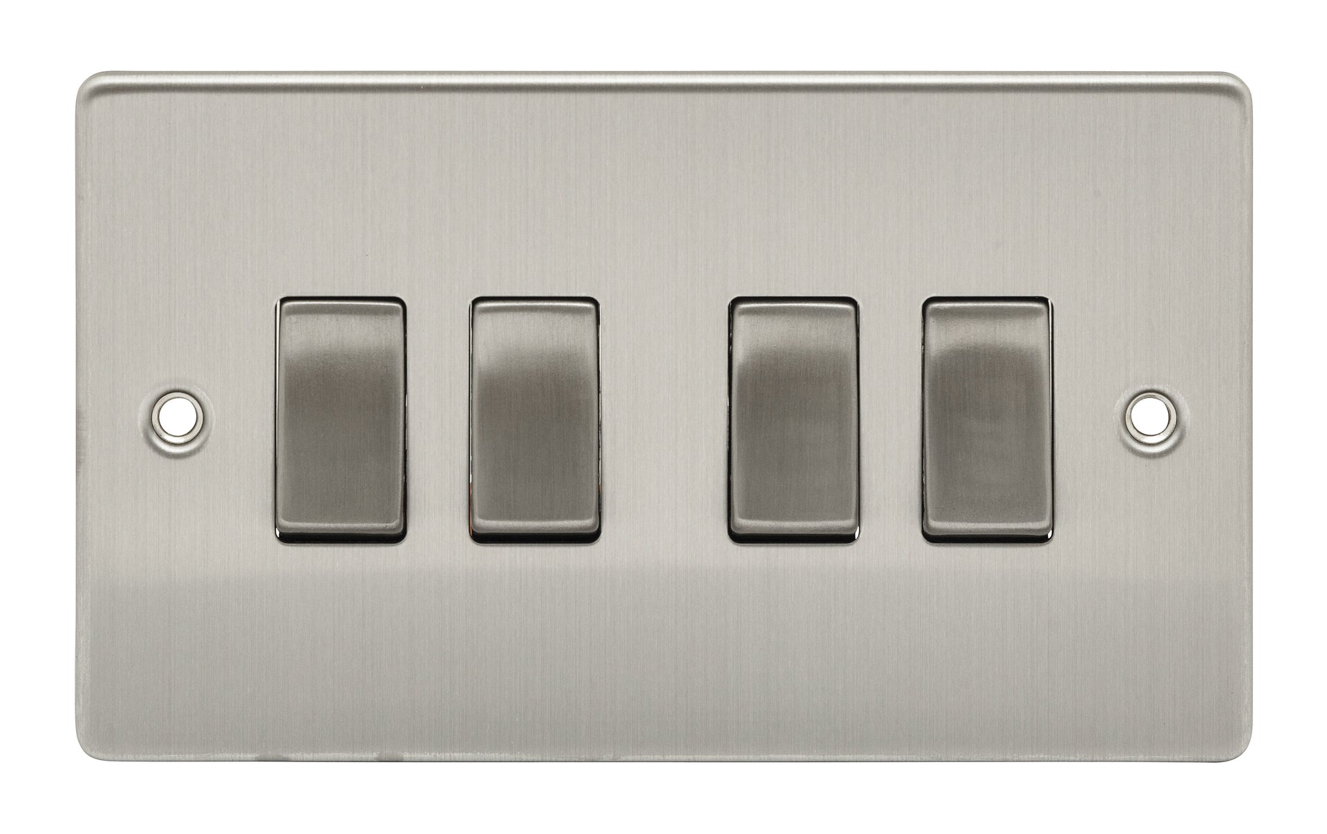 Niglon D-SP642-BCM 4 Gang 2 Way Switch Brushed Chrome