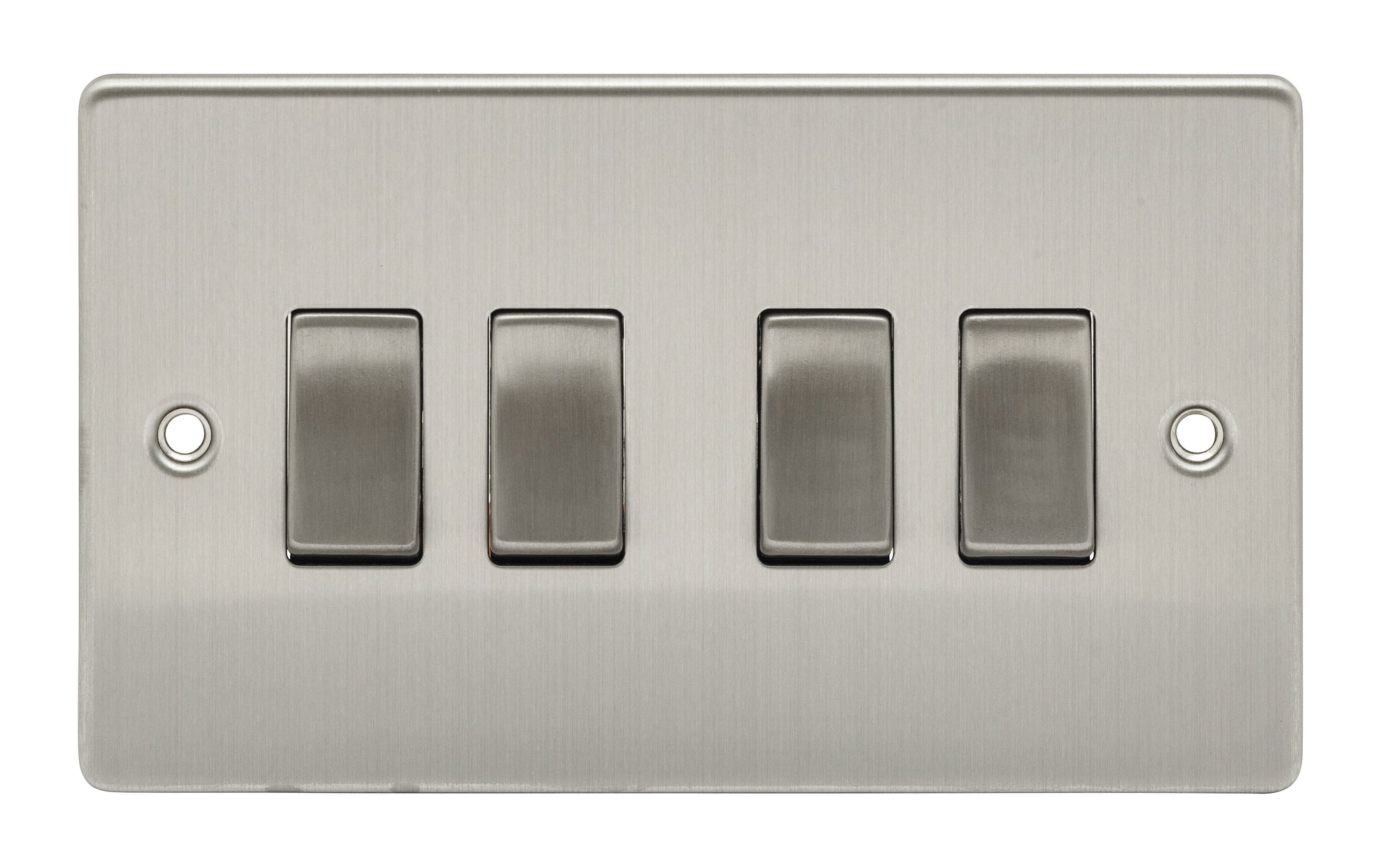 Niglon D-SP642-BCM 4 Gang 2 Way Switch Brushed Chrome