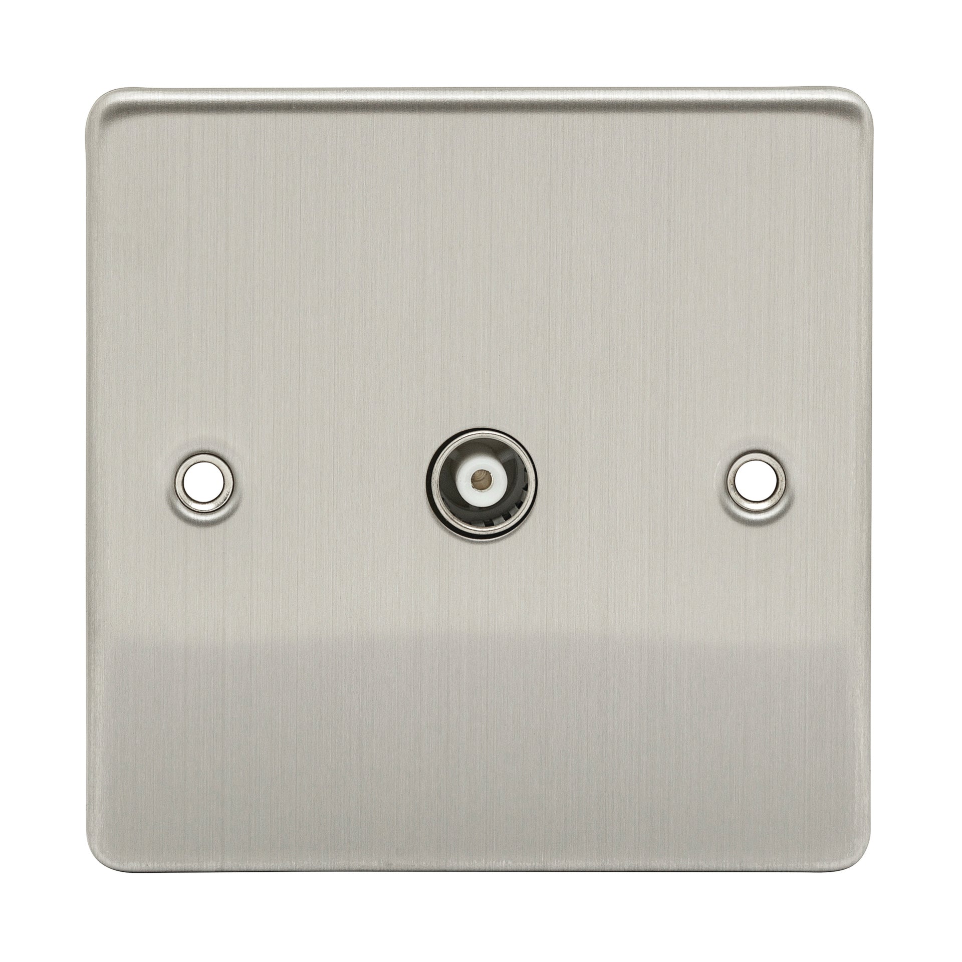 Niglon D-TV1-BCG 1 Gang TV / FM Outlet Brushed Chrome Grey Insert