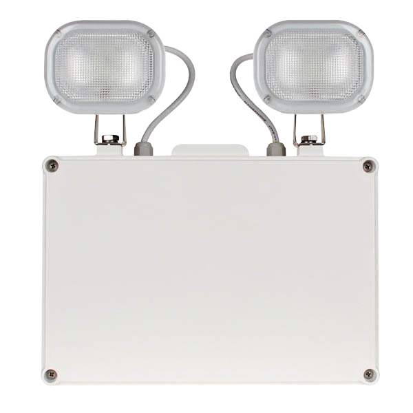 ESP D1102SWH Duceri 9W LED Non-Maintained Self-Test Emergency Twin Spot 5500K IP65 White