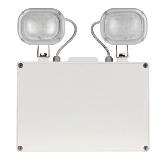 ESP D1102SWH Duceri 9W LED Non-Maintained Self-Test Emergency Twin Spot 5500K IP65 White