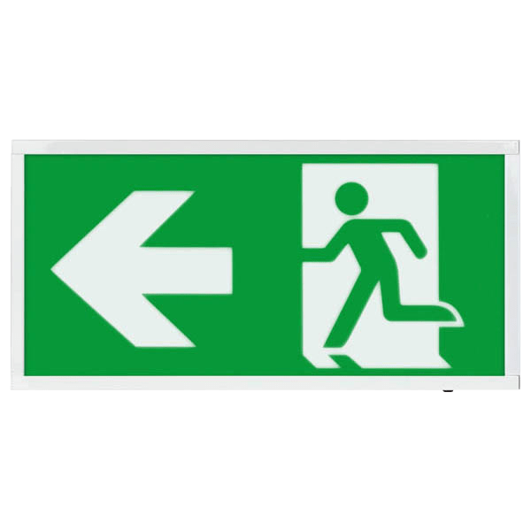 ESP D120LWH Duceri 3W LED Maintained Emergency Exit Sign with Left Legend 5500K IP20 White