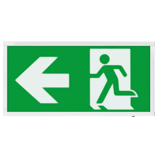 ESP D120LWH Duceri 3W LED Maintained Emergency Exit Sign with Left Legend 5500K IP20 White
