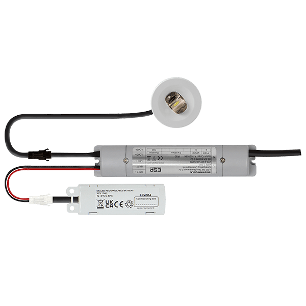 ESP D2401WH Duceri 3W LED Emergency Downlight with Corridor Lens 5500K IP20 White