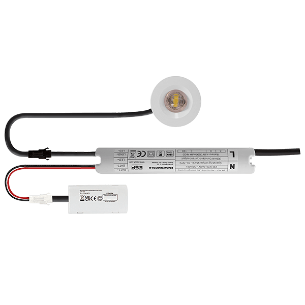 ESP D2411WH Duceri 5W LED Emergency Downlight with Corridor Lens 5500K IP20 White