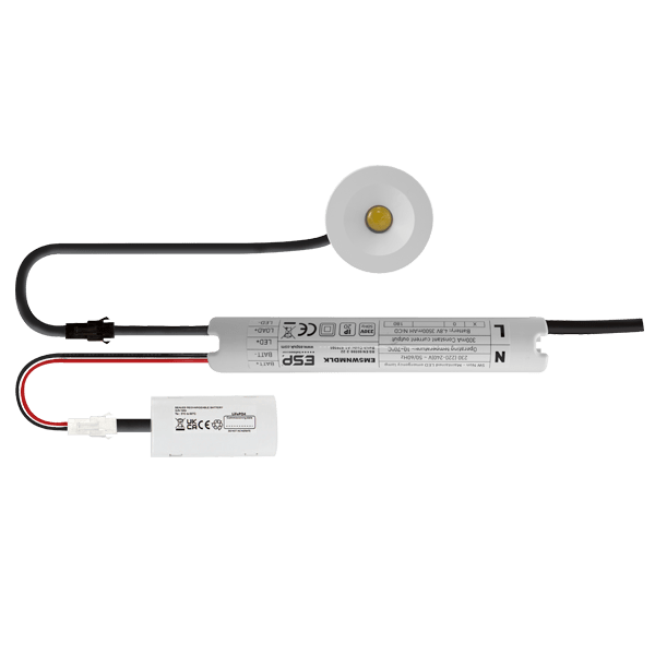 ESP D2413WH Duceri 5W LED Emergency Downlight with Open Lens 5500K IP20 White