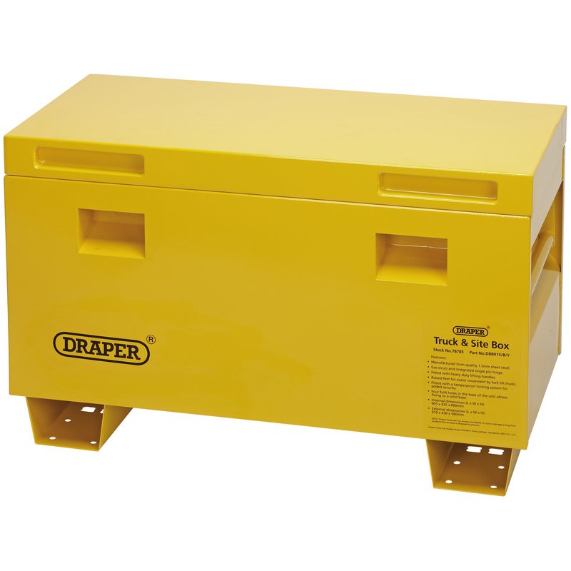 Draper DBB915/B/Y Truck and Site Secure Storage Box 915 x 470 x 590mm Yellow