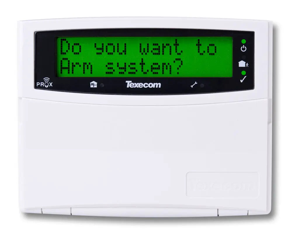 Texecom DBD-0002 Premier LCDLP Keypad with Proximity Tag Sensor (Large Display) White