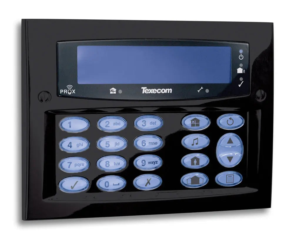 Texecom DBD-0124 Premier Elite FMK Flush Mount LCD Keypad Diamond Black